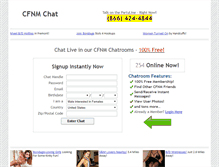 Tablet Screenshot of cfnmchat.net